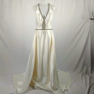 2 Cute # 71050 Dress Gown Size 6 Ivory Prom NWT